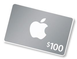 image of the $100 Apple gift card